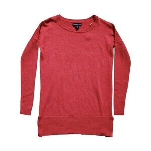 Cynthia Rowley Wool Sweater Woman Small Orange Crew Capsule Academia Minimalist